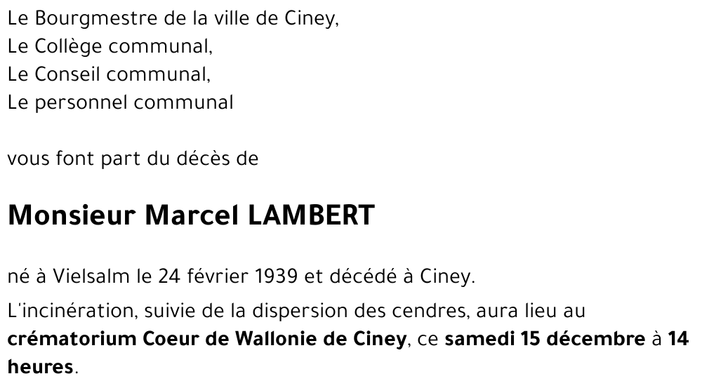 Marcel LAMBERT