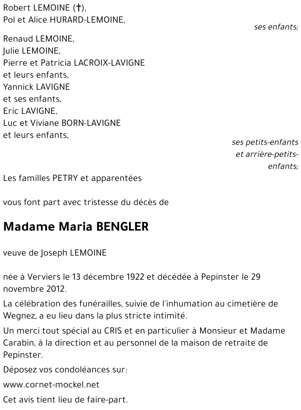 Maria BENGLER
