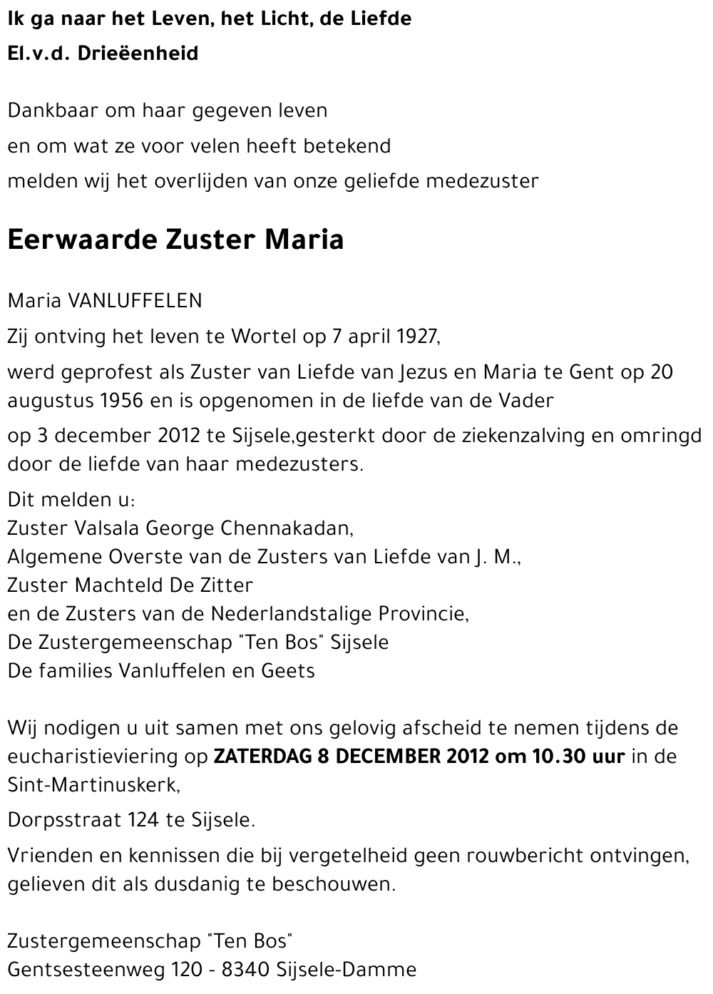 Maria Vanluffelen