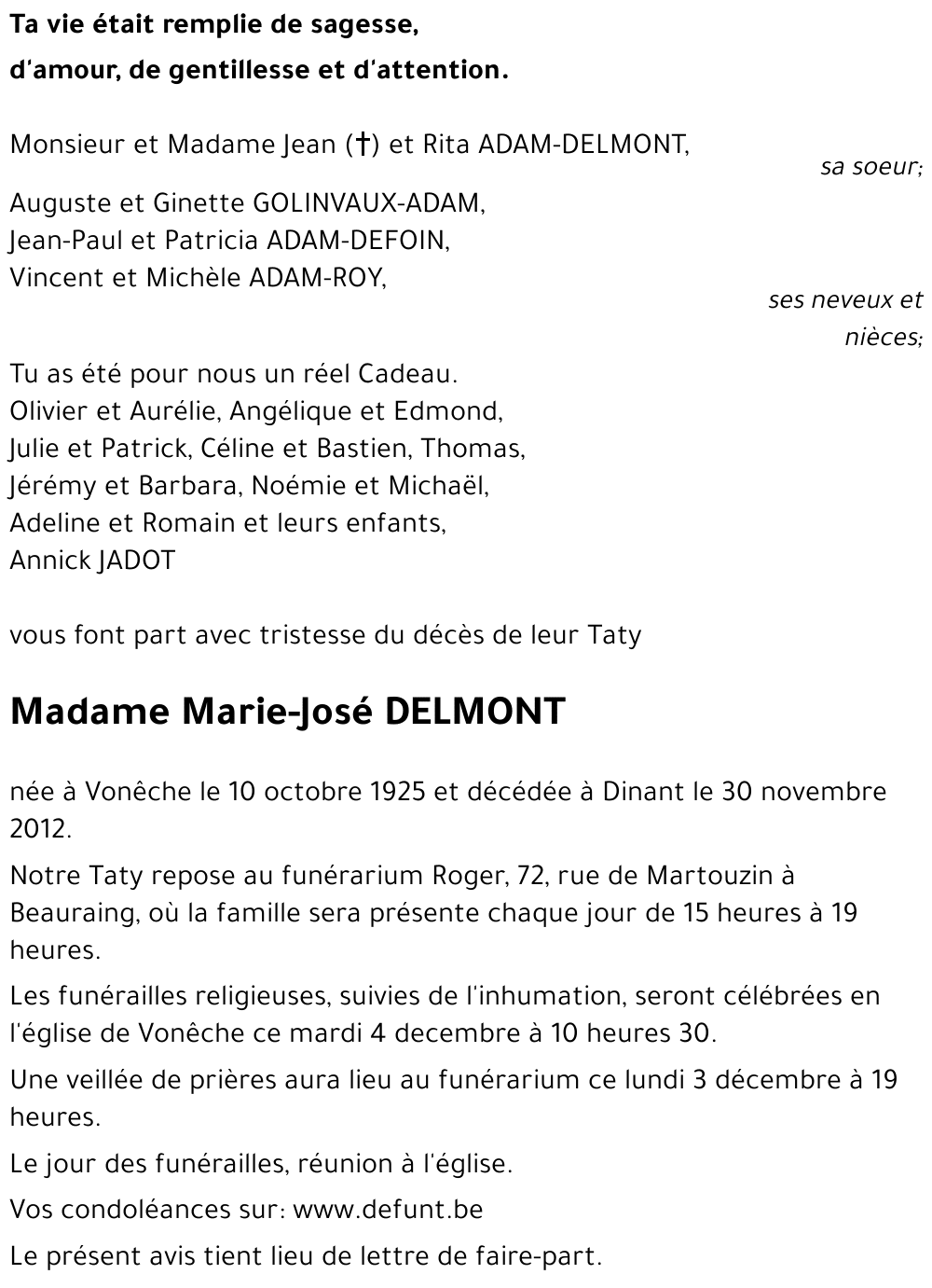 Marie-José DELMONT