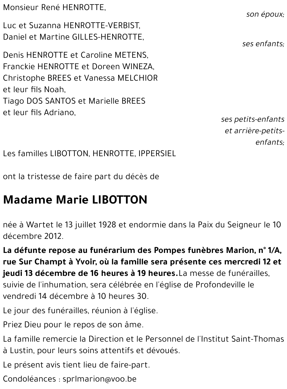 Marie LIBOTTON