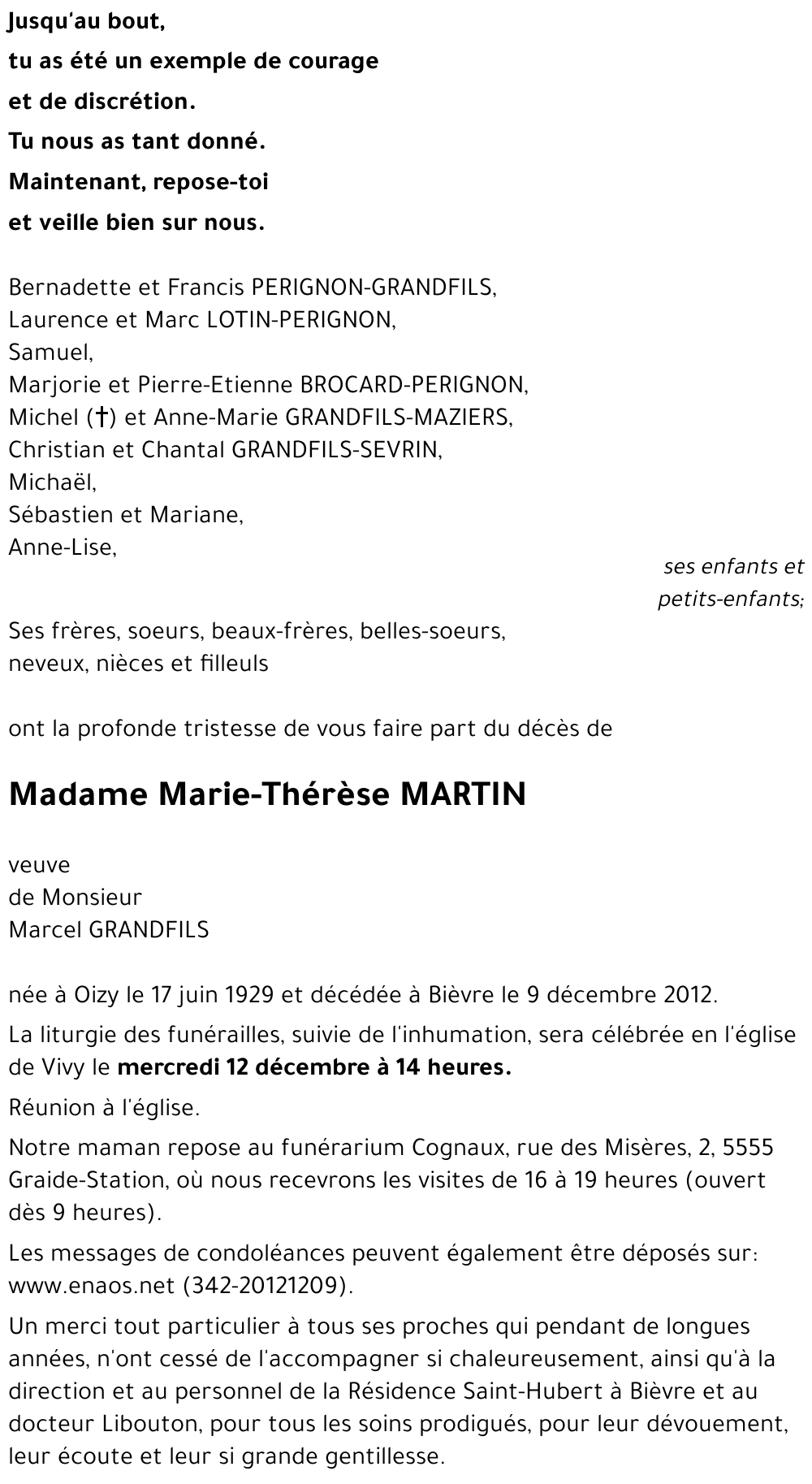 Marie-Thérèse MARTIN