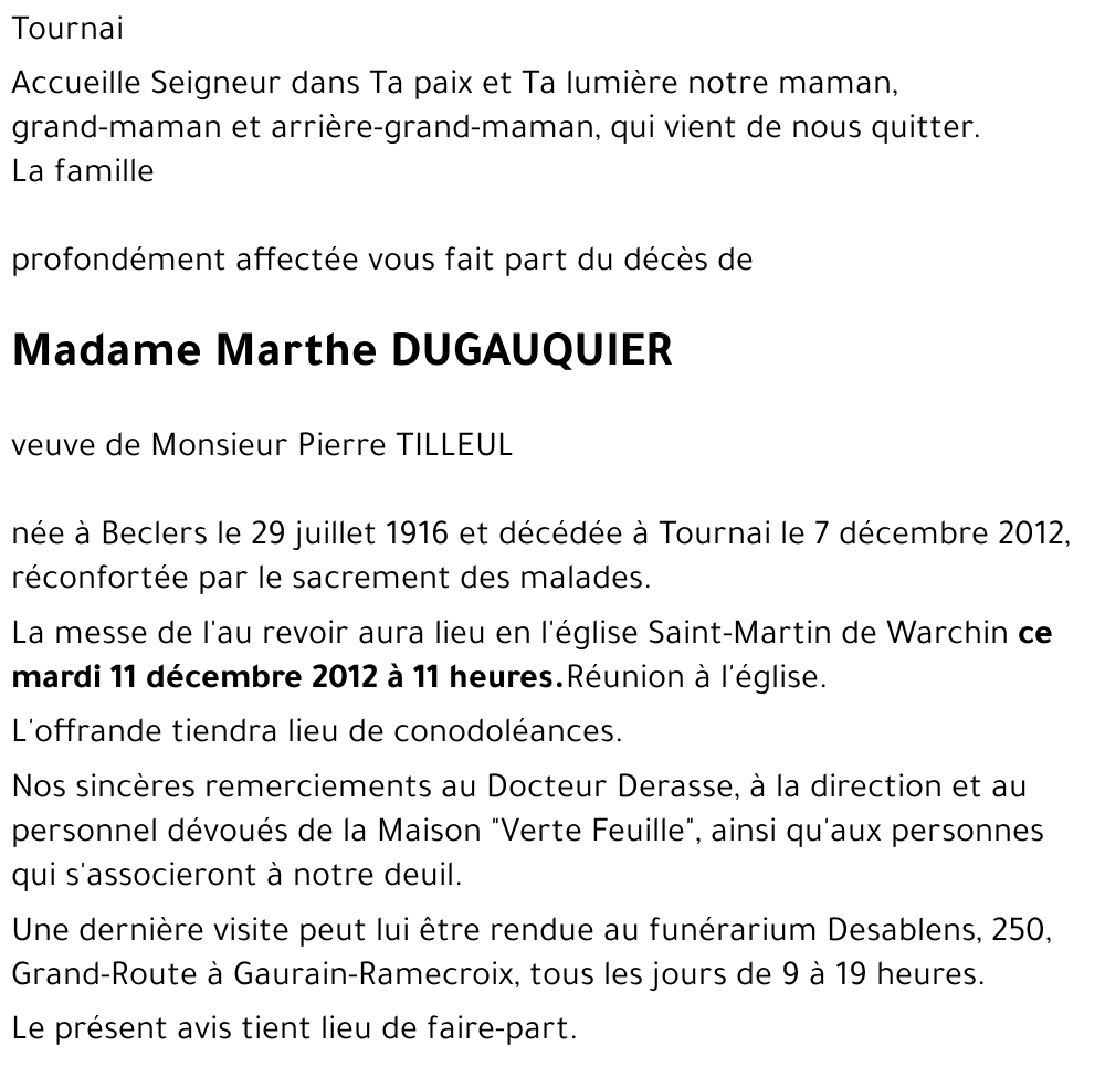 Marthe DUGAUQUIER