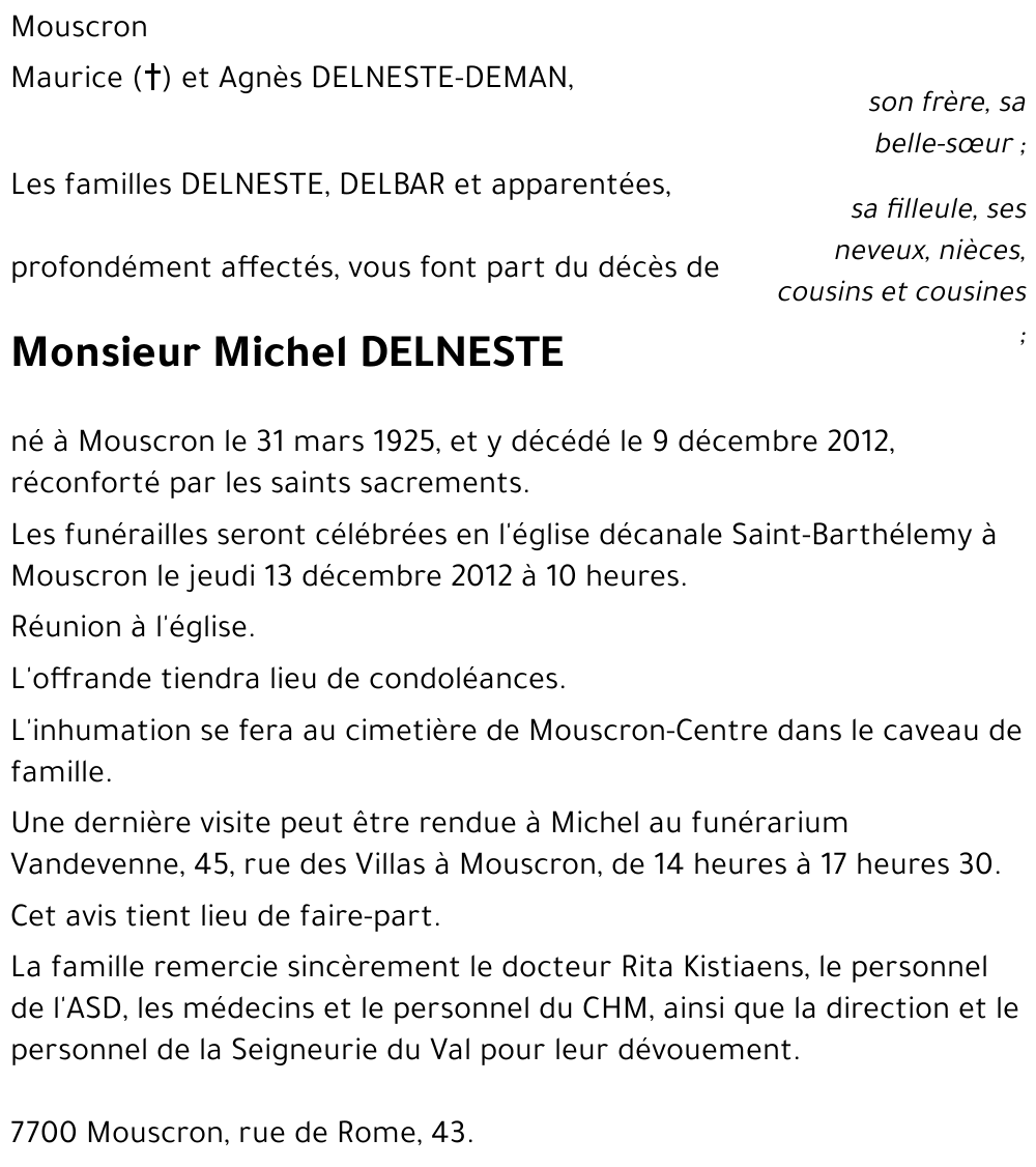 Michel DELNESTE
