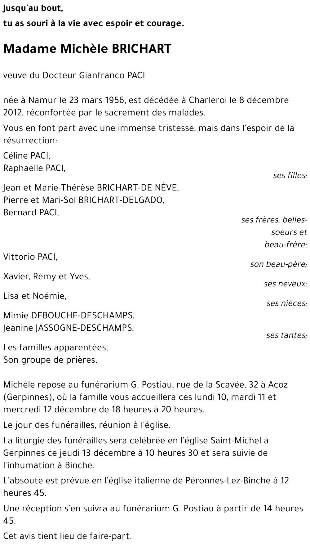 Michèle BRICHART