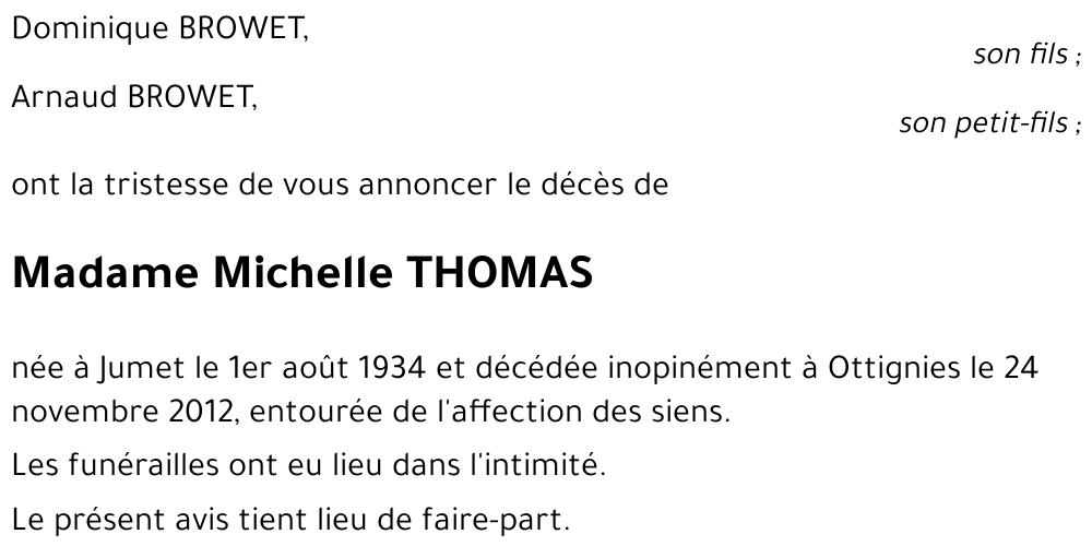 Michelle THOMAS