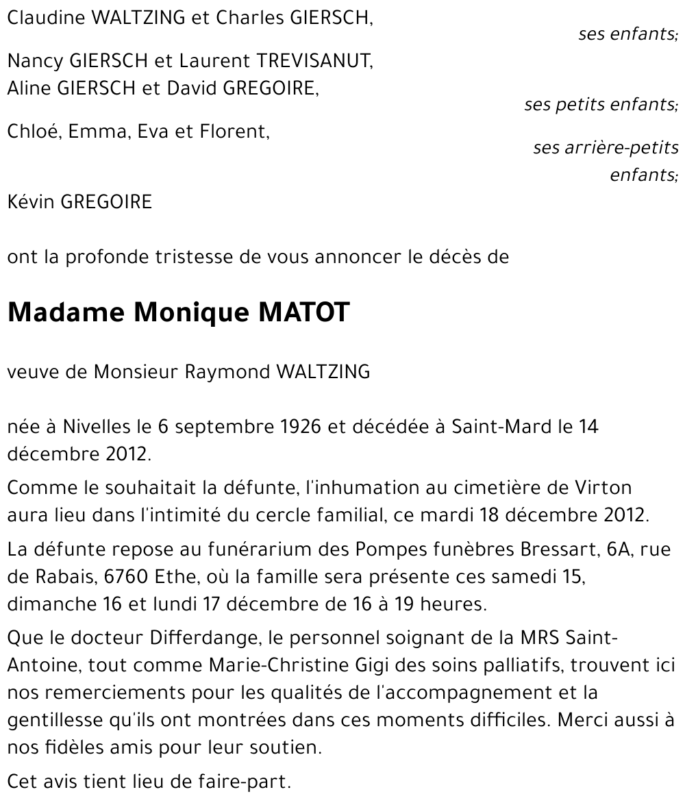 Monique MATOT