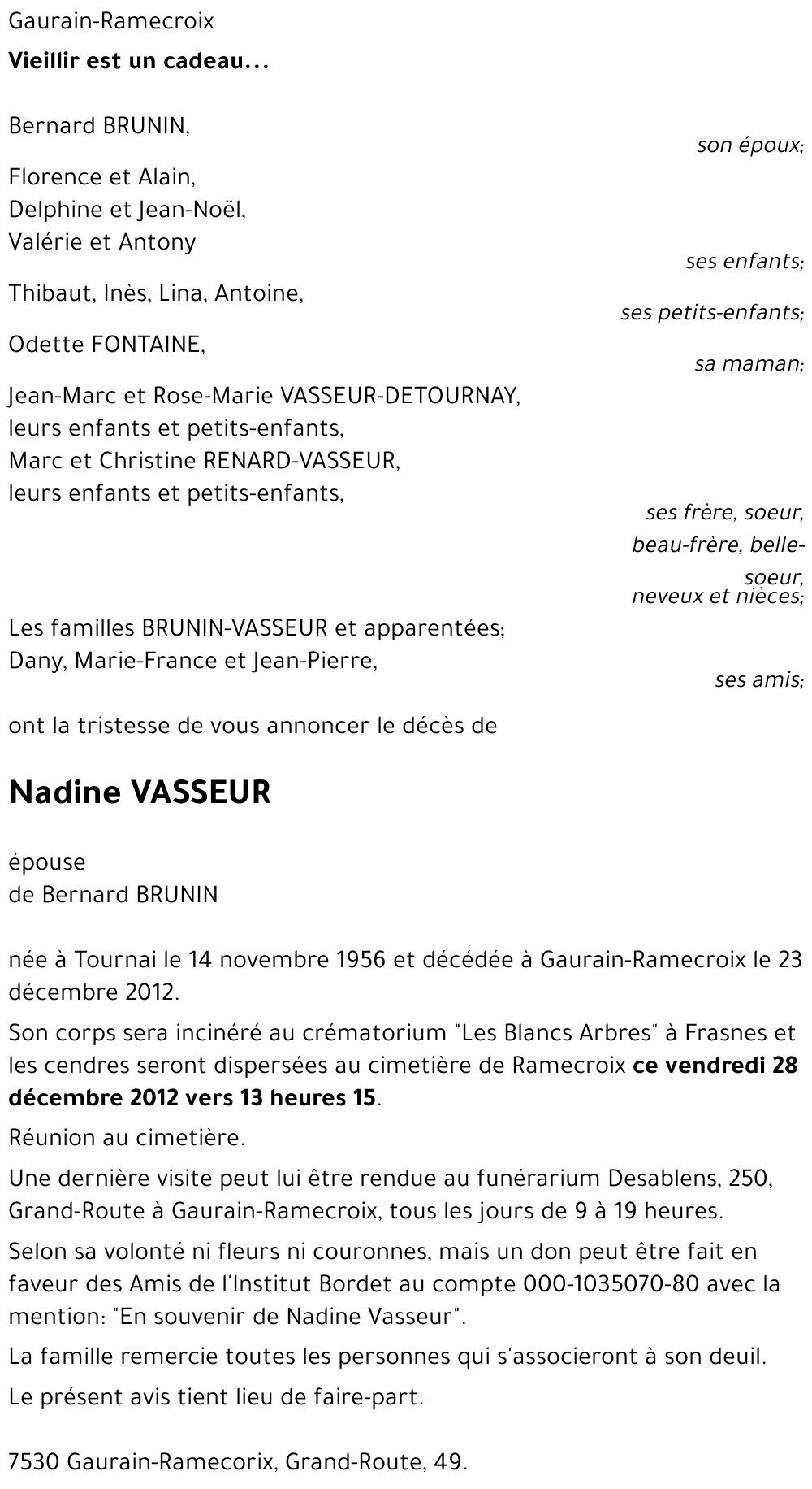 Nadine VASSEUR