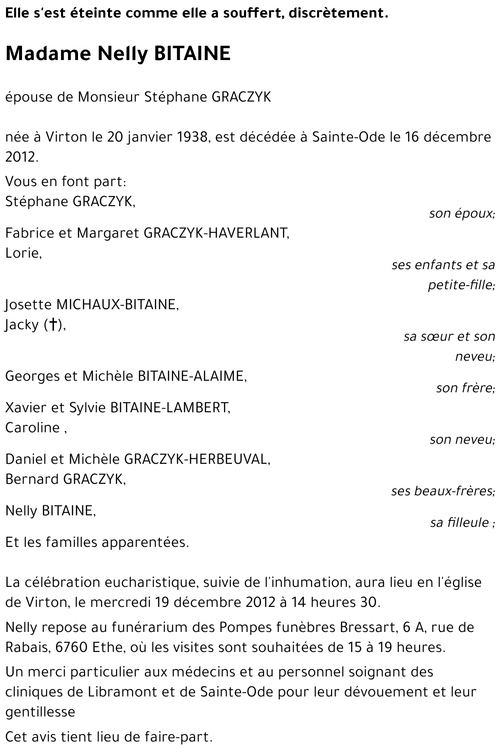 Nelly BITAINE