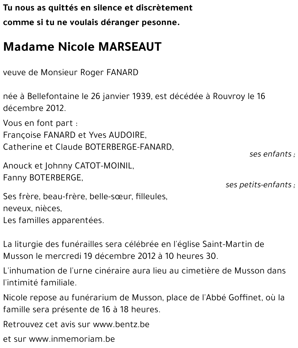 Nicole MARSEAUT