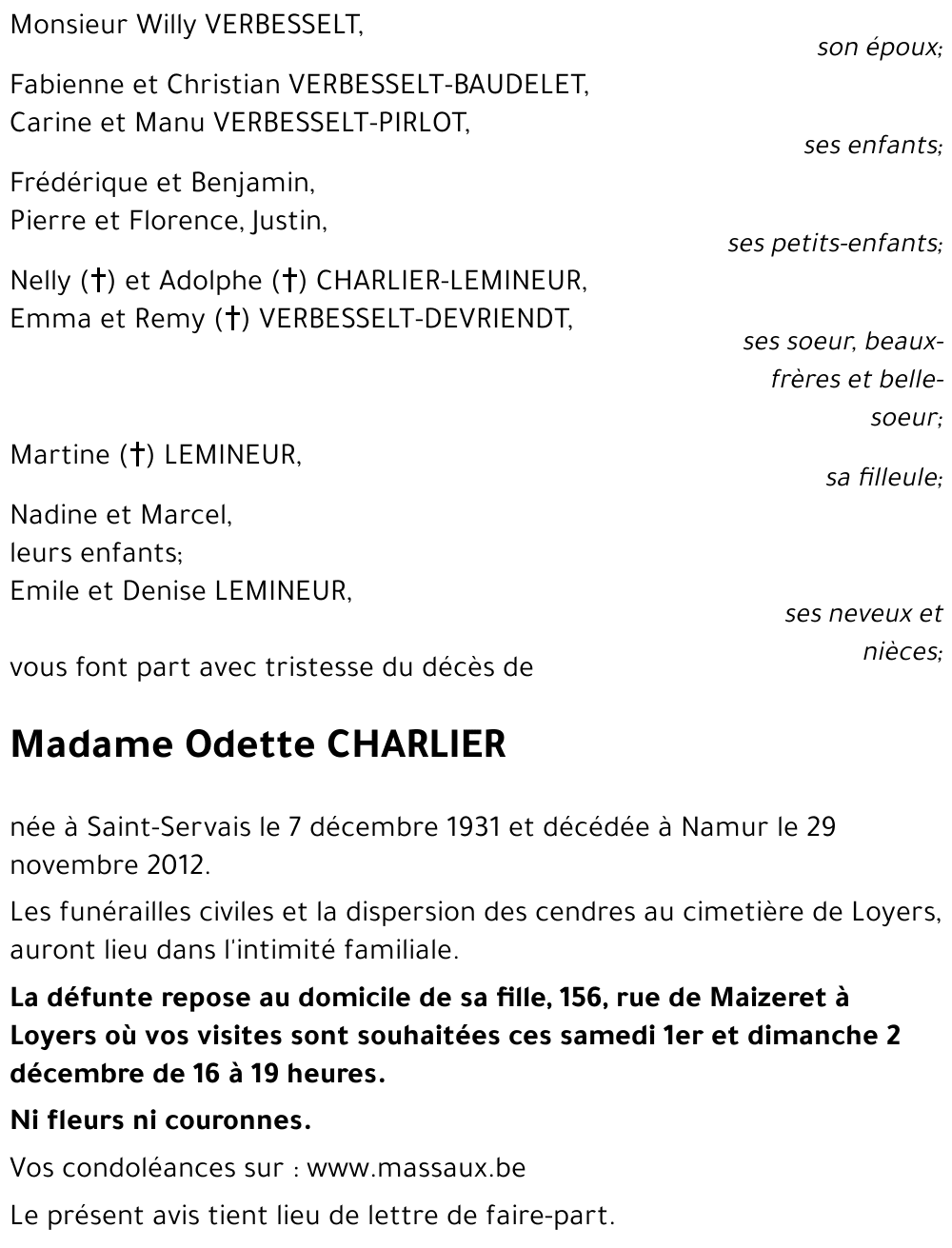 Odette CHARLIER
