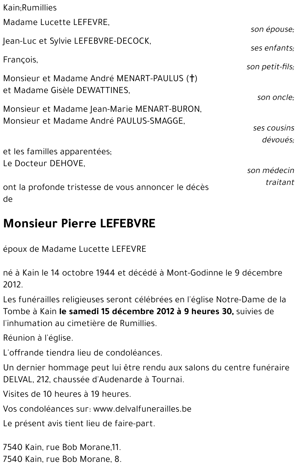 Pierre LEFEBVRE