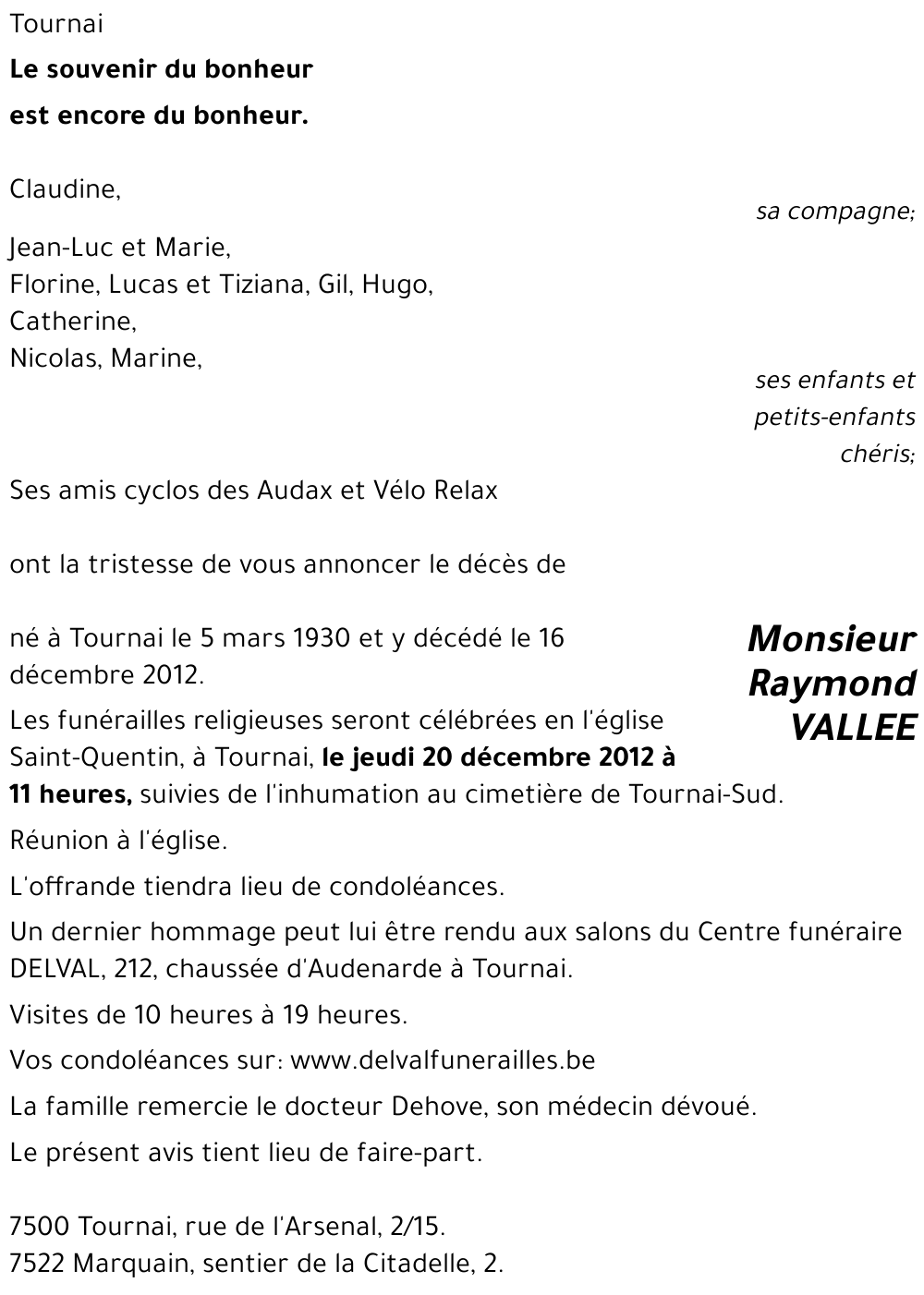 Raymond VALLEE