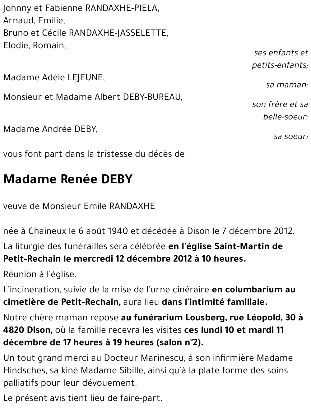 Renée DEBY