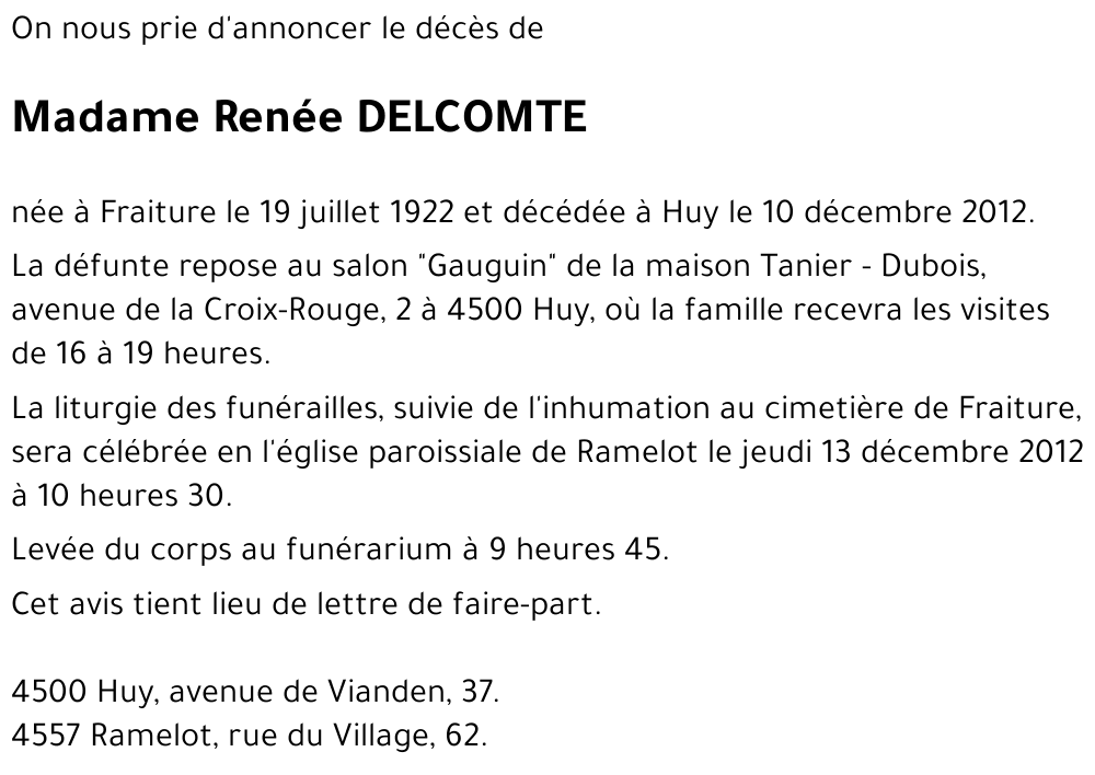 Renée DELCOMTE