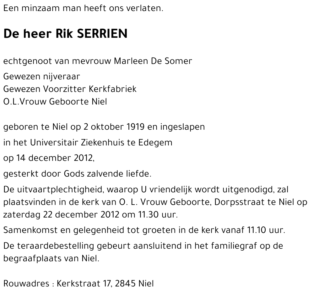 Rik SERRIEN