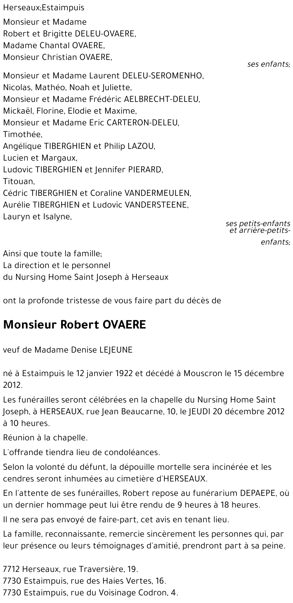 Robert OVAERE