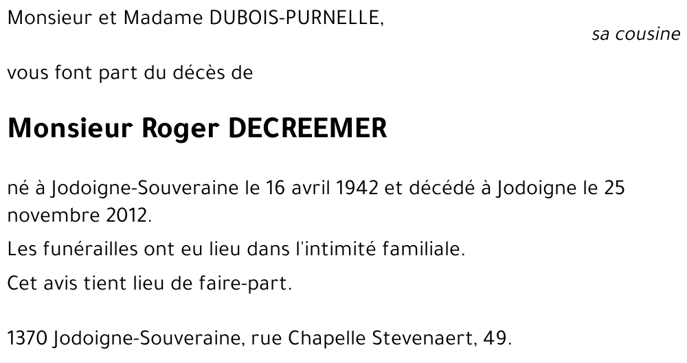 Roger DECREEMER