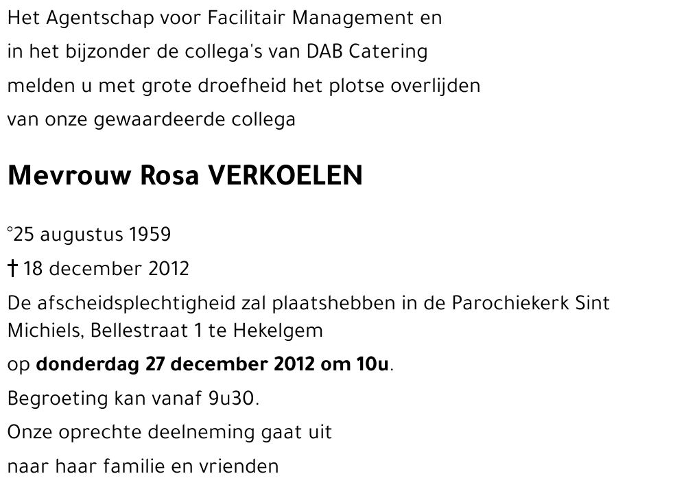 Rosa VERKOELEN