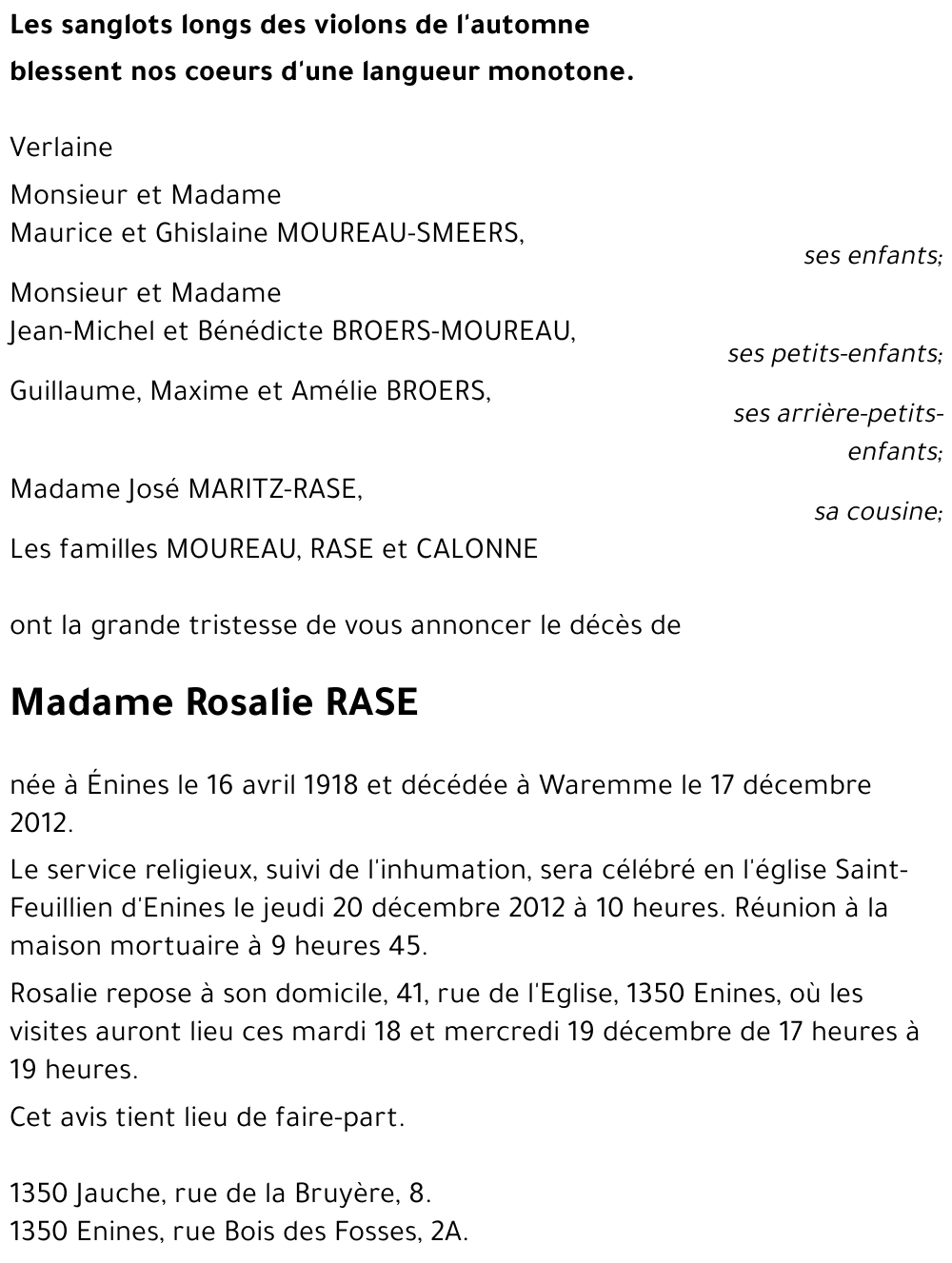 Rosalie RASE