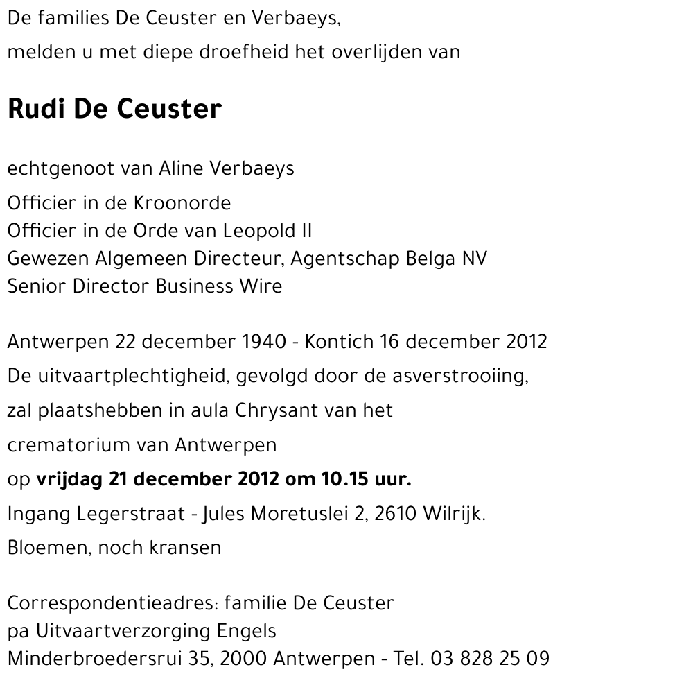 Rudi De Ceuster