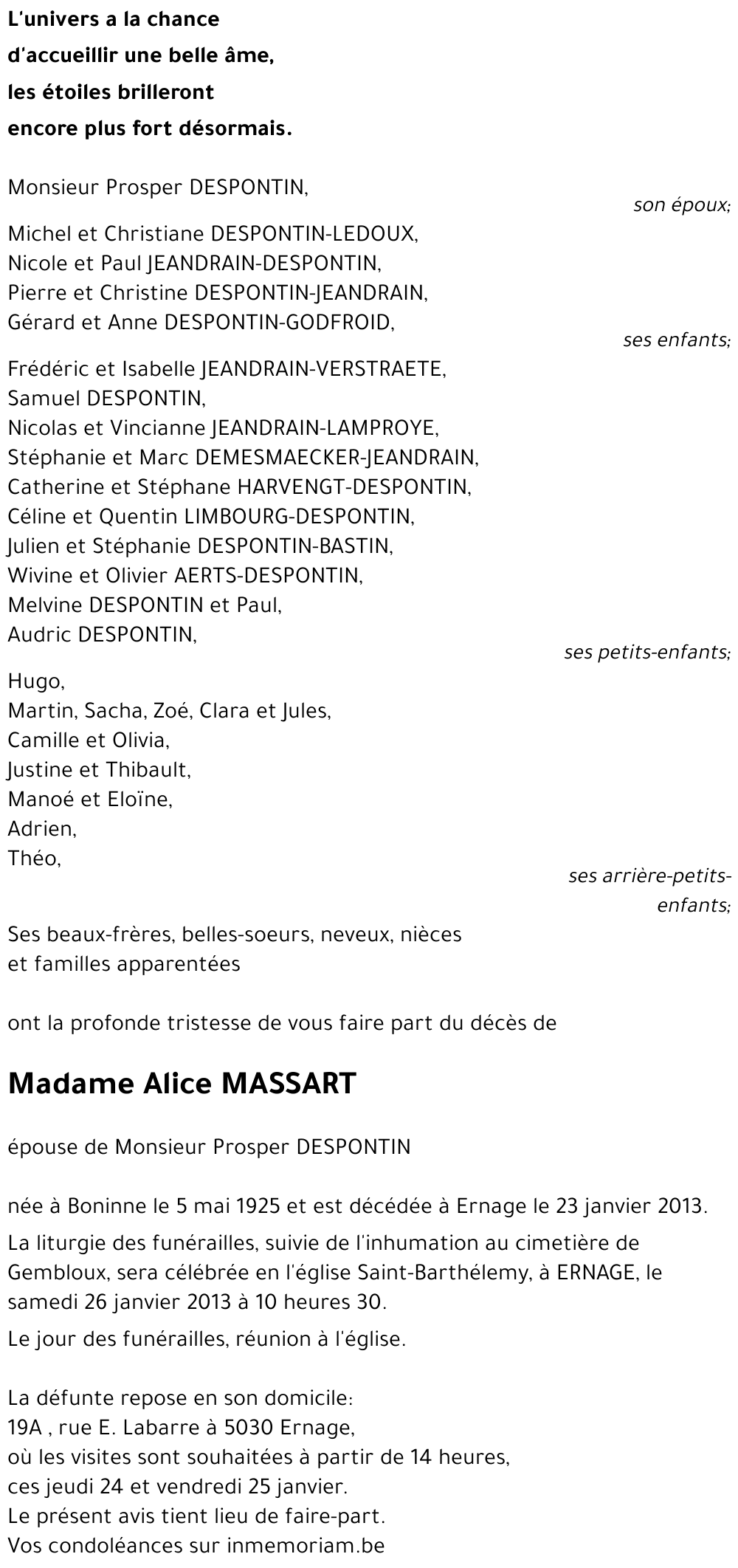 Alice MASSART