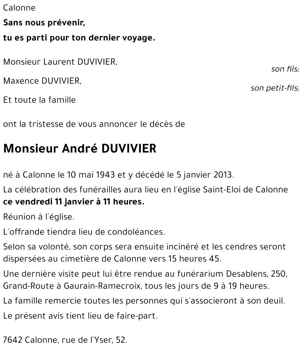 André DUVIVIER