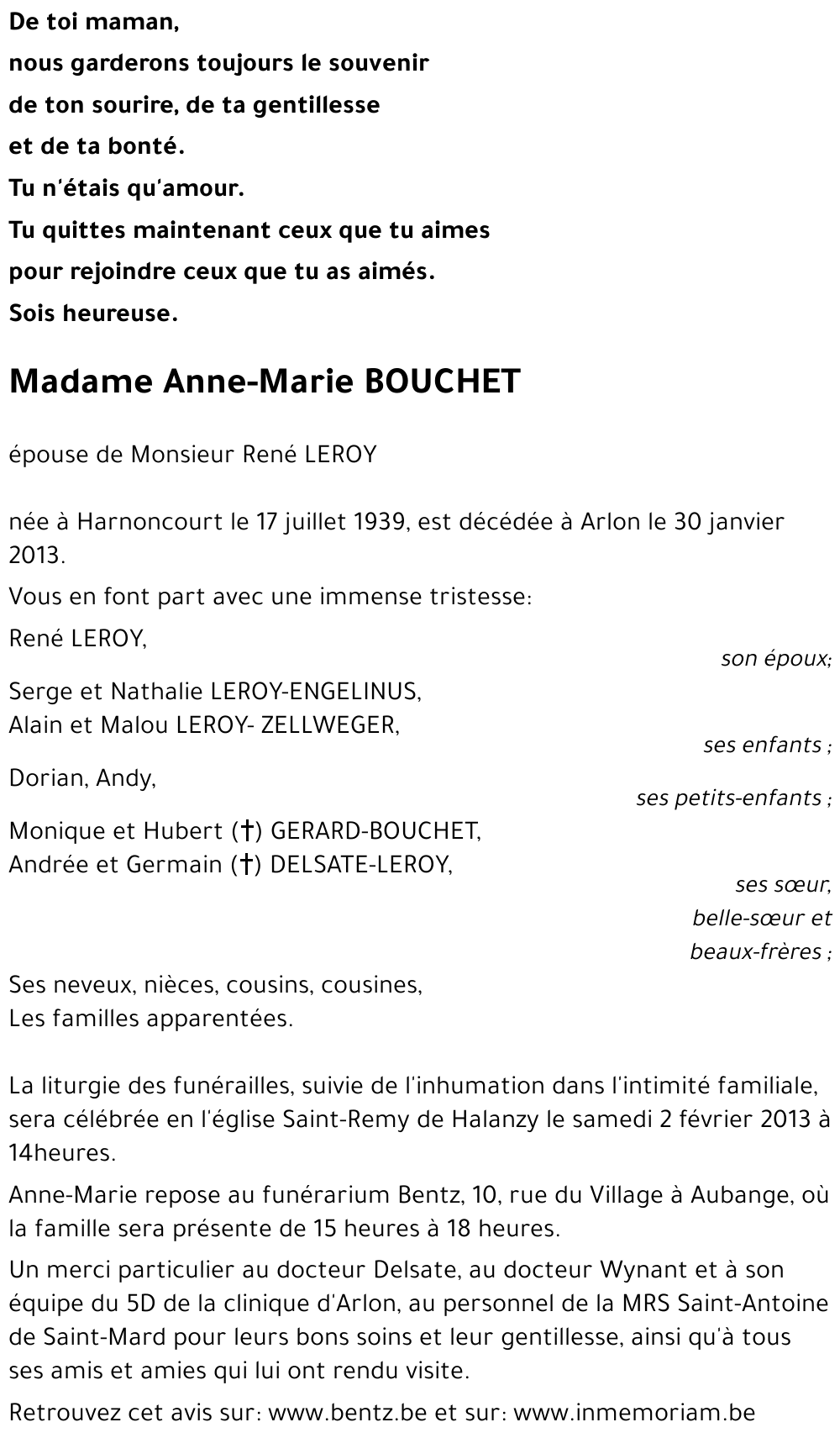 Anne-Marie BOUCHET