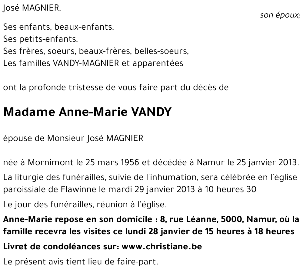 Anne-Marie VANDY
