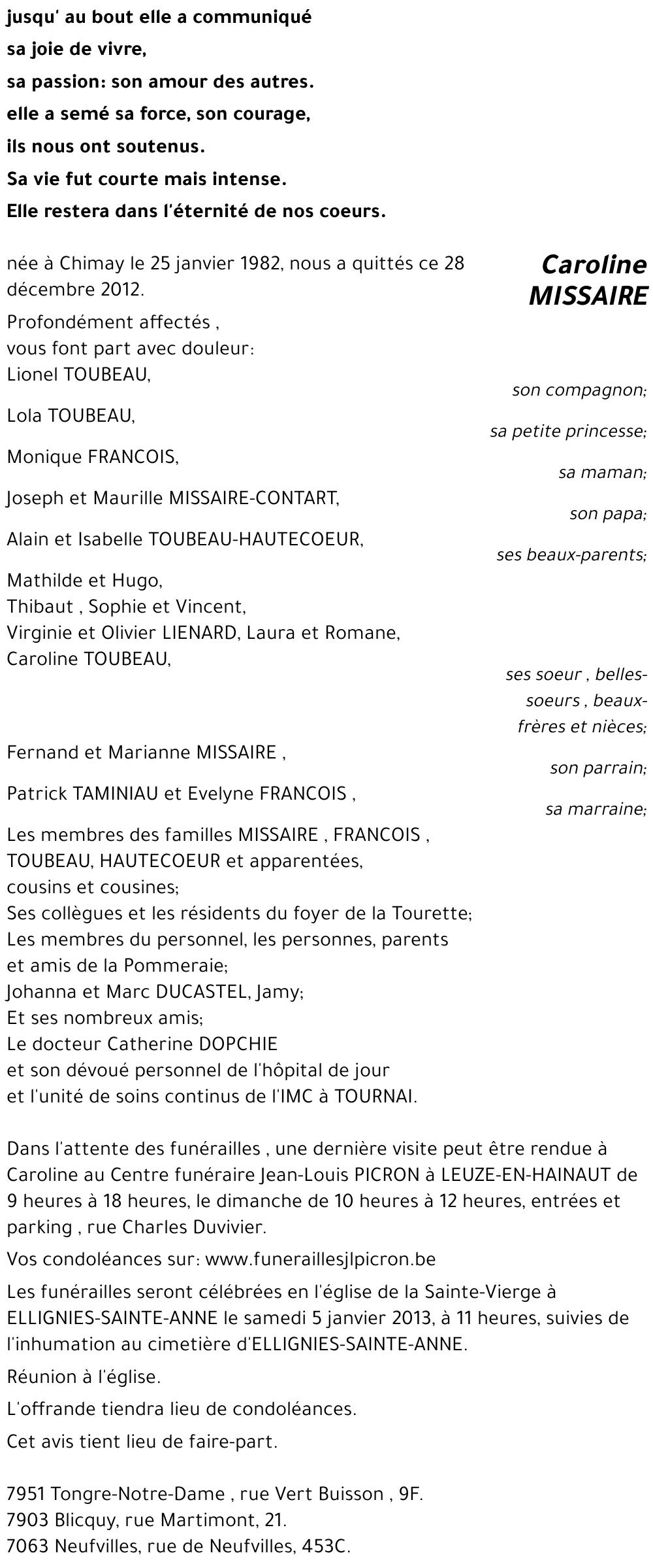 Caroline MISSAIRE