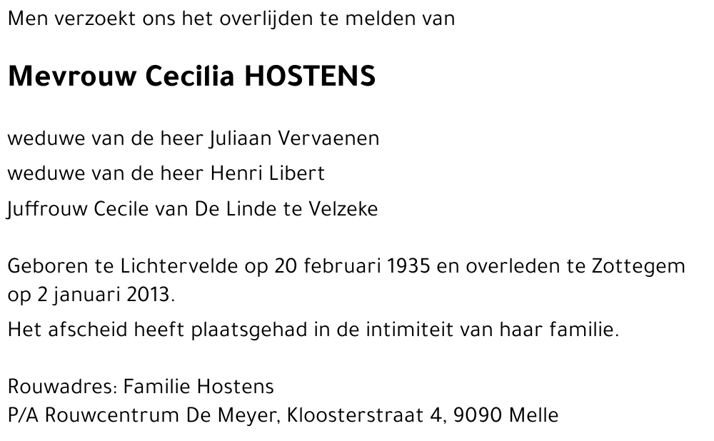 Cecilia HOSTENS