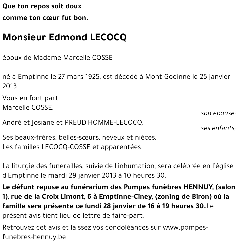 Edmond LECOCQ