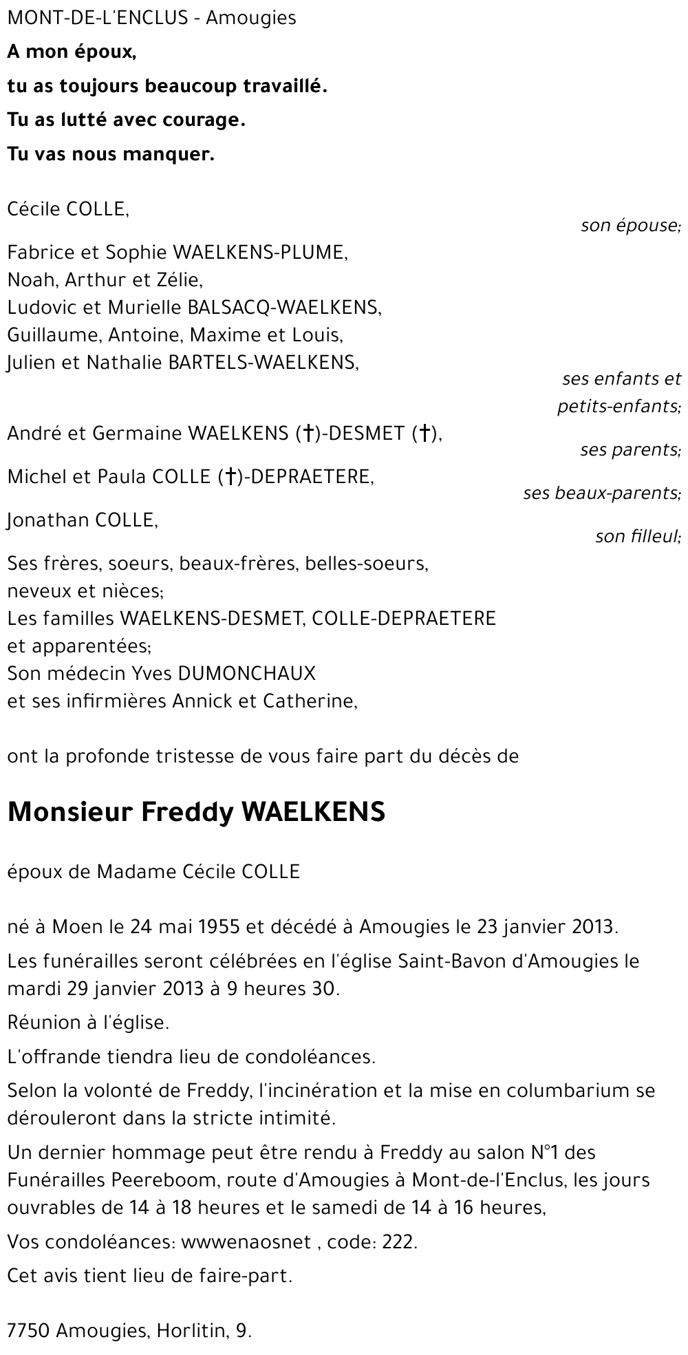 Freddy WAELKENS