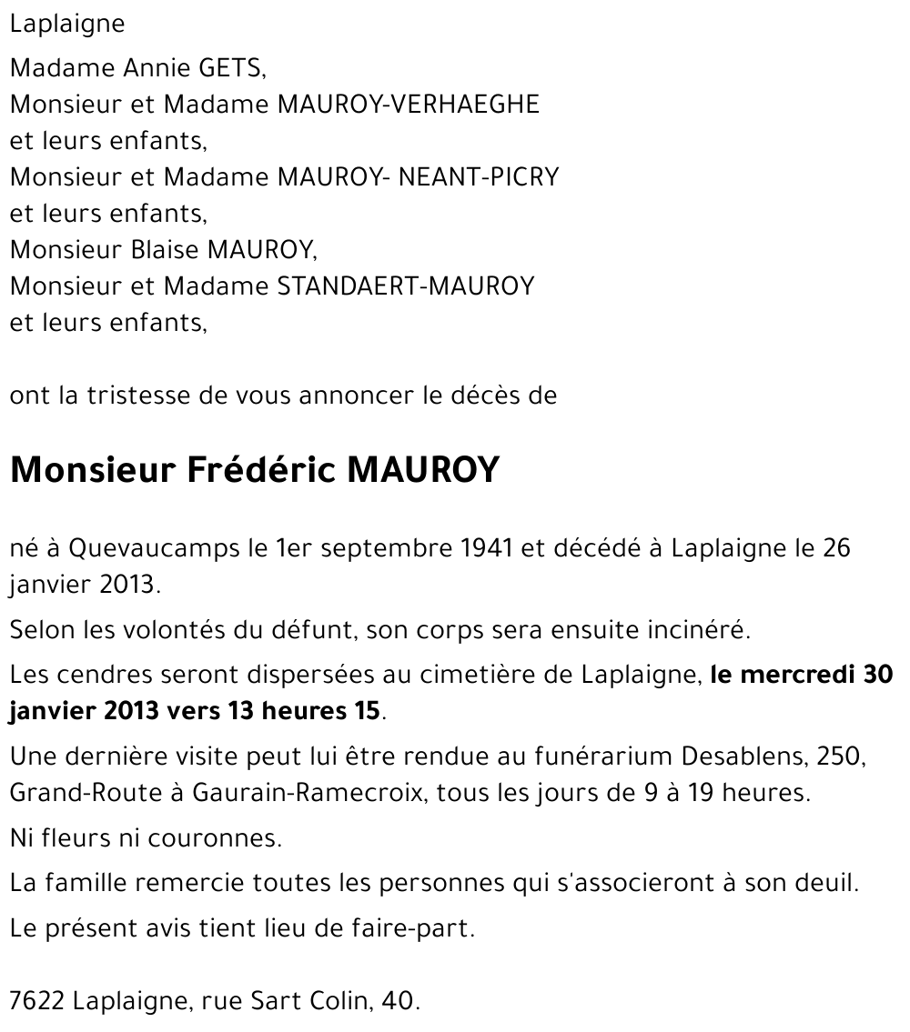 Frédéric MAUROY