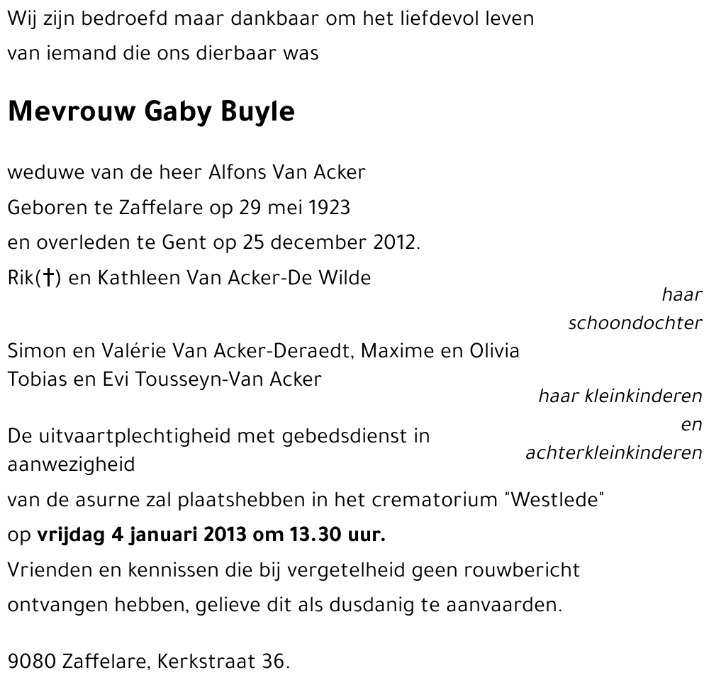 Gaby Buyle