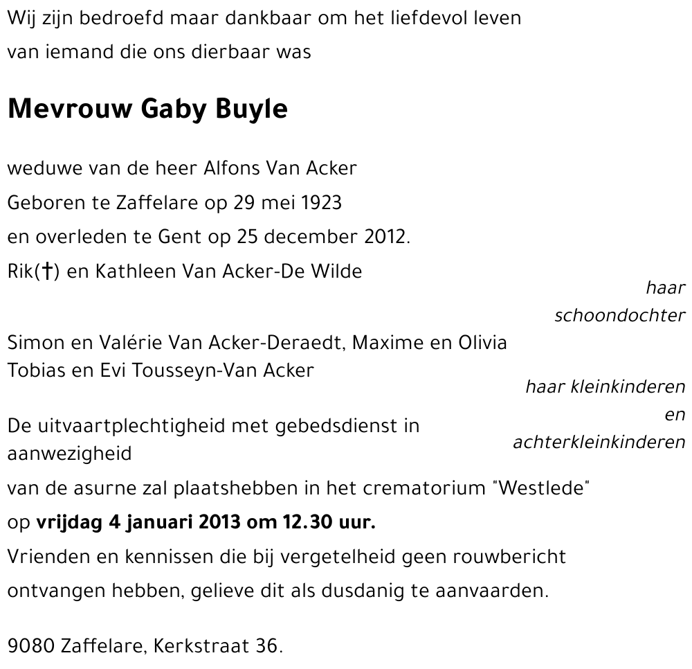 Gaby Buyle
