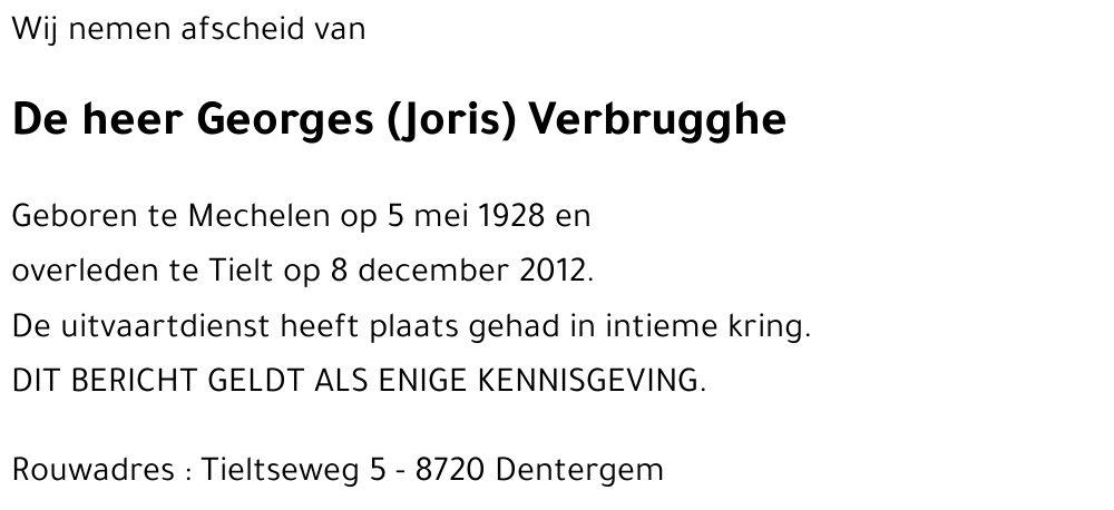 Georges (Joris) Verbrugghe