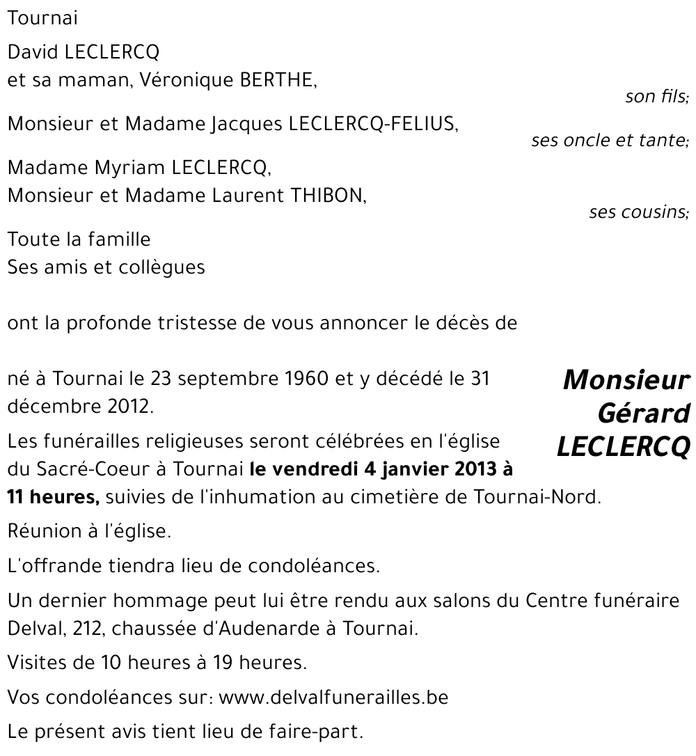 Gérard LECLERCQ