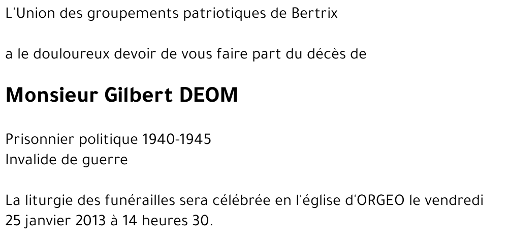 Gilbert DEOM