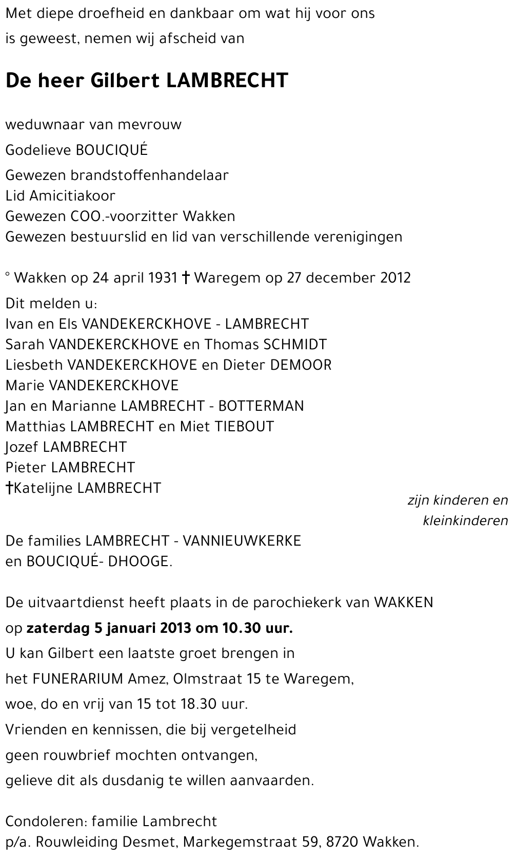 Gilbert LAMBRECHT