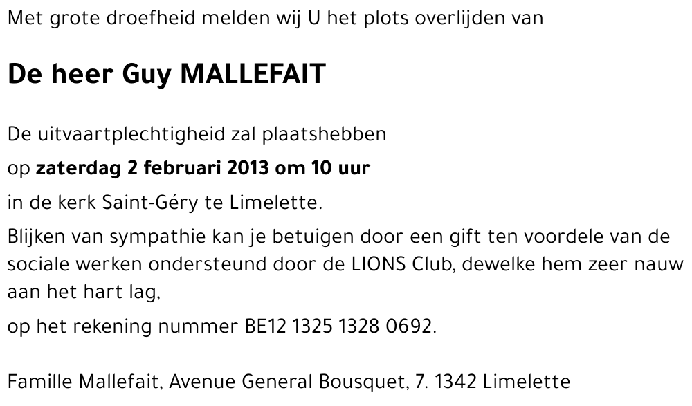 Guy MALLEFAIT