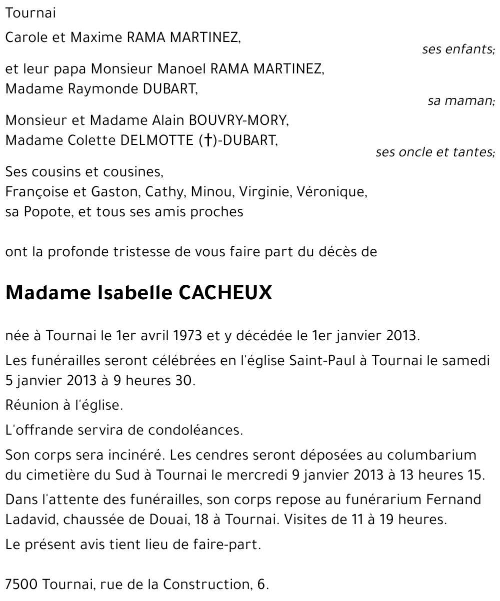 Isabelle CACHEUX