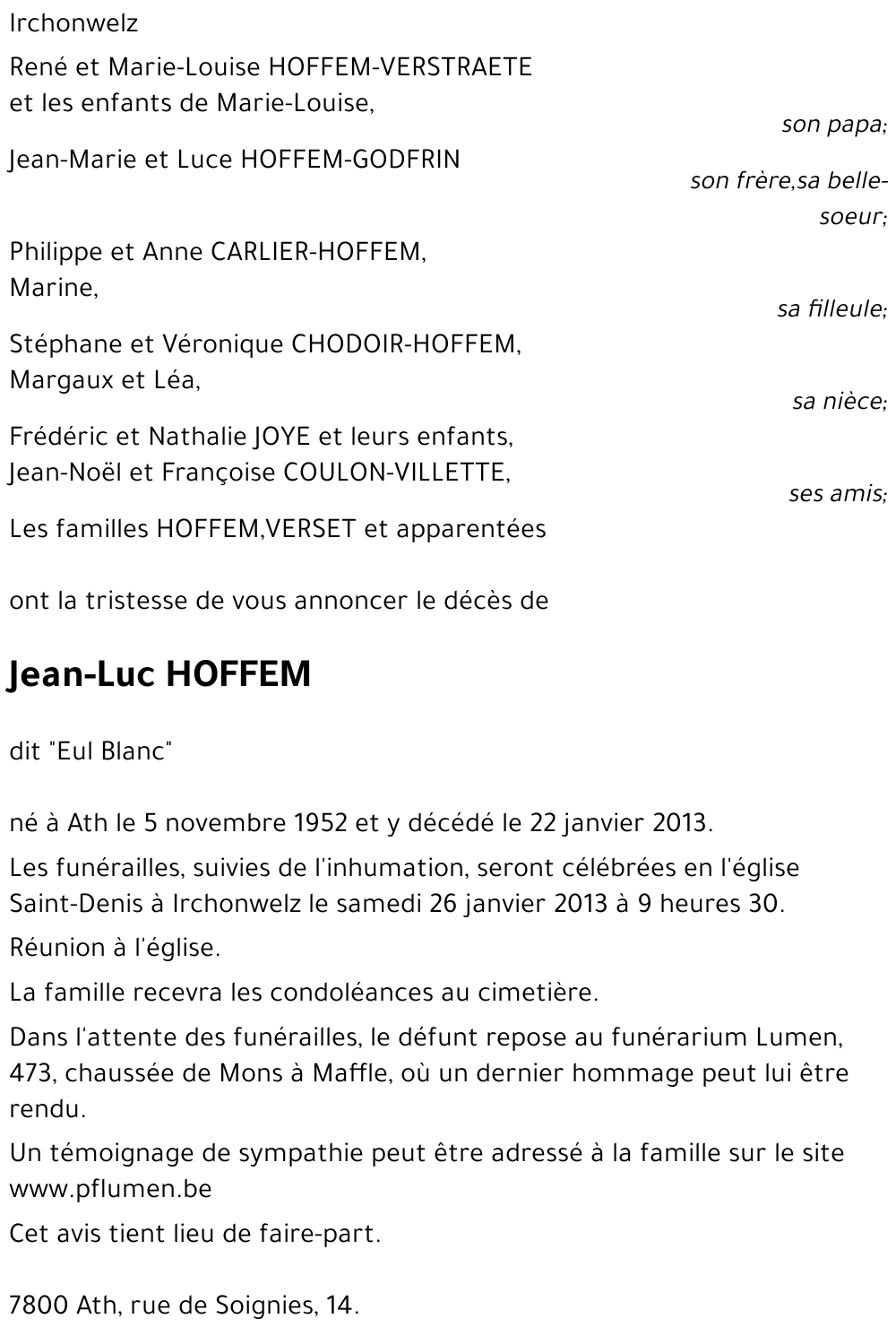 Jean-Luc HOFFEM dit