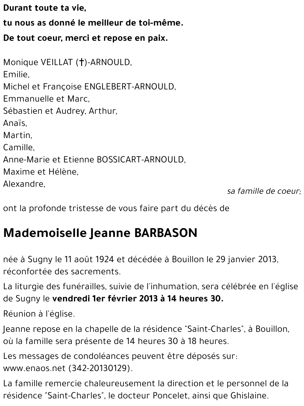 Jeanne BARBASON