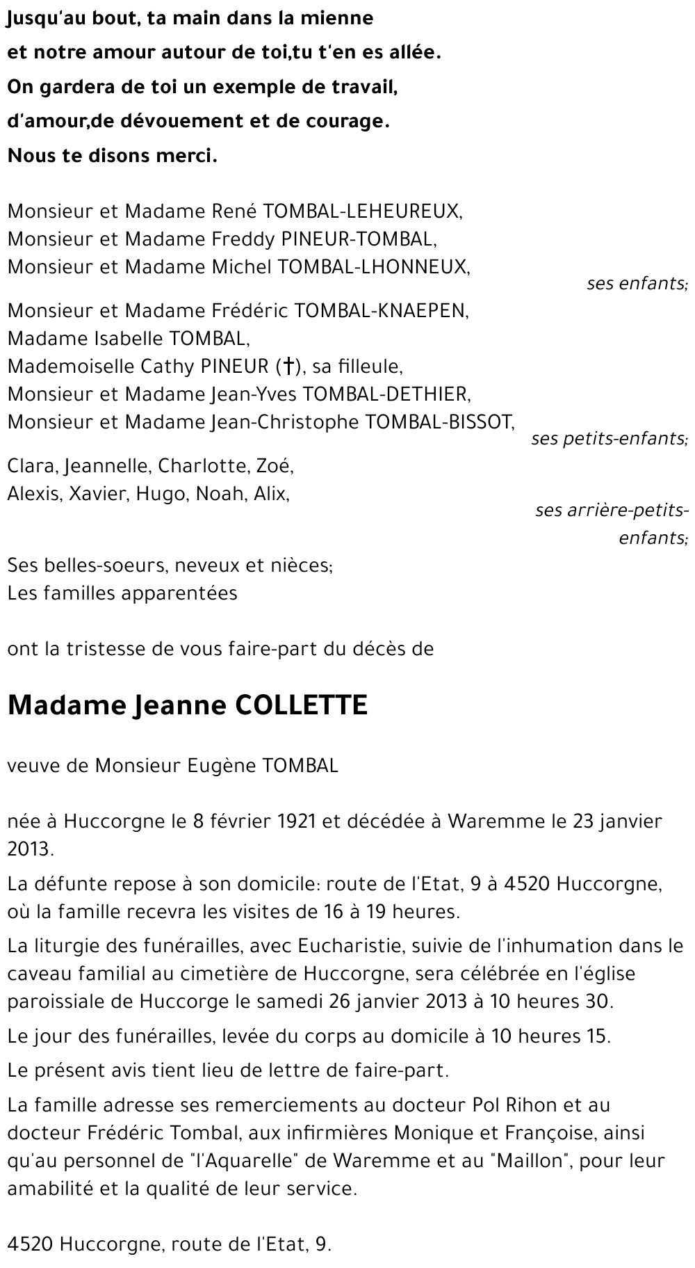 Jeanne COLLETTE