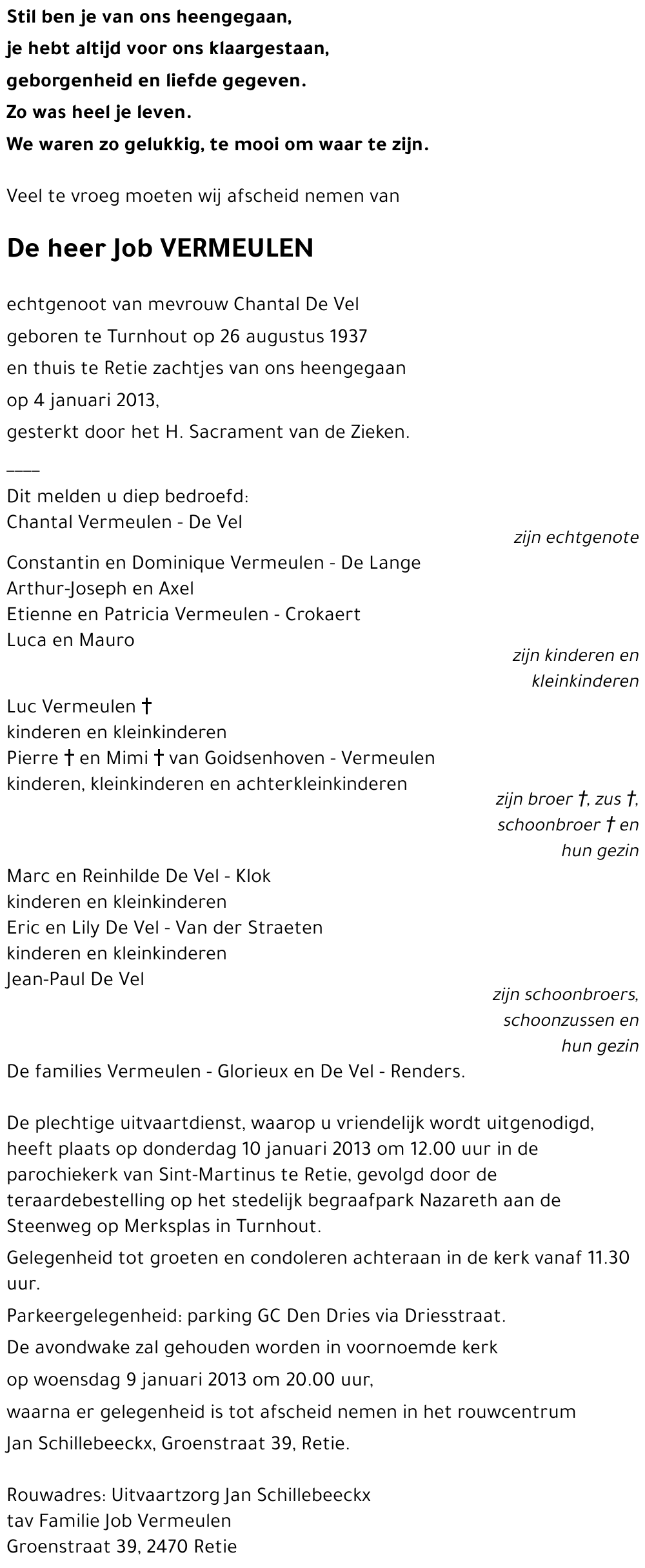 Job VERMEULEN