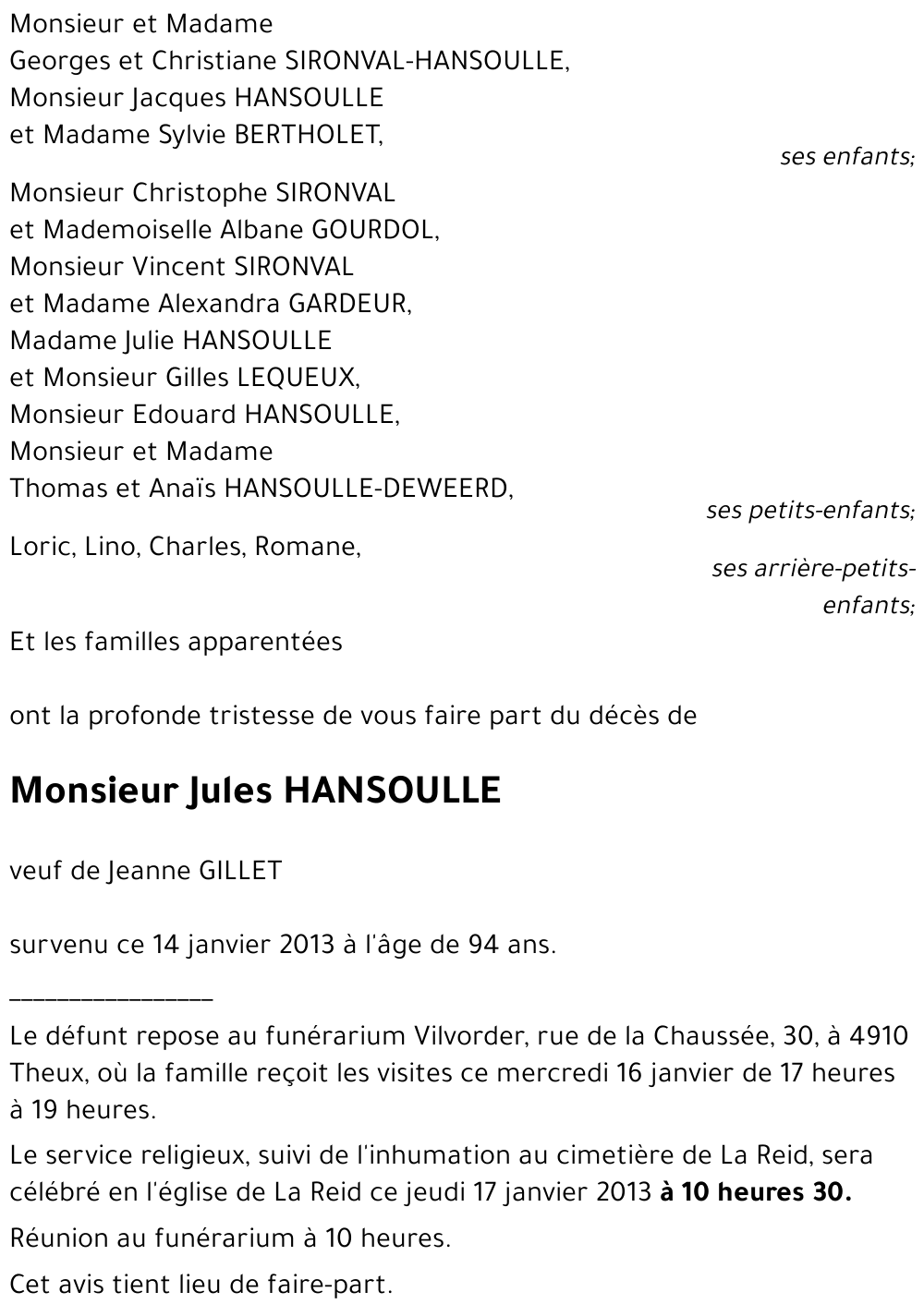 Jules HANSOULLE