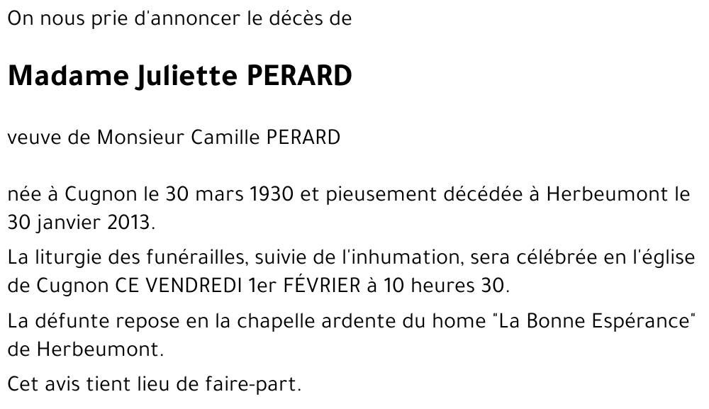 Juliette PERRARD