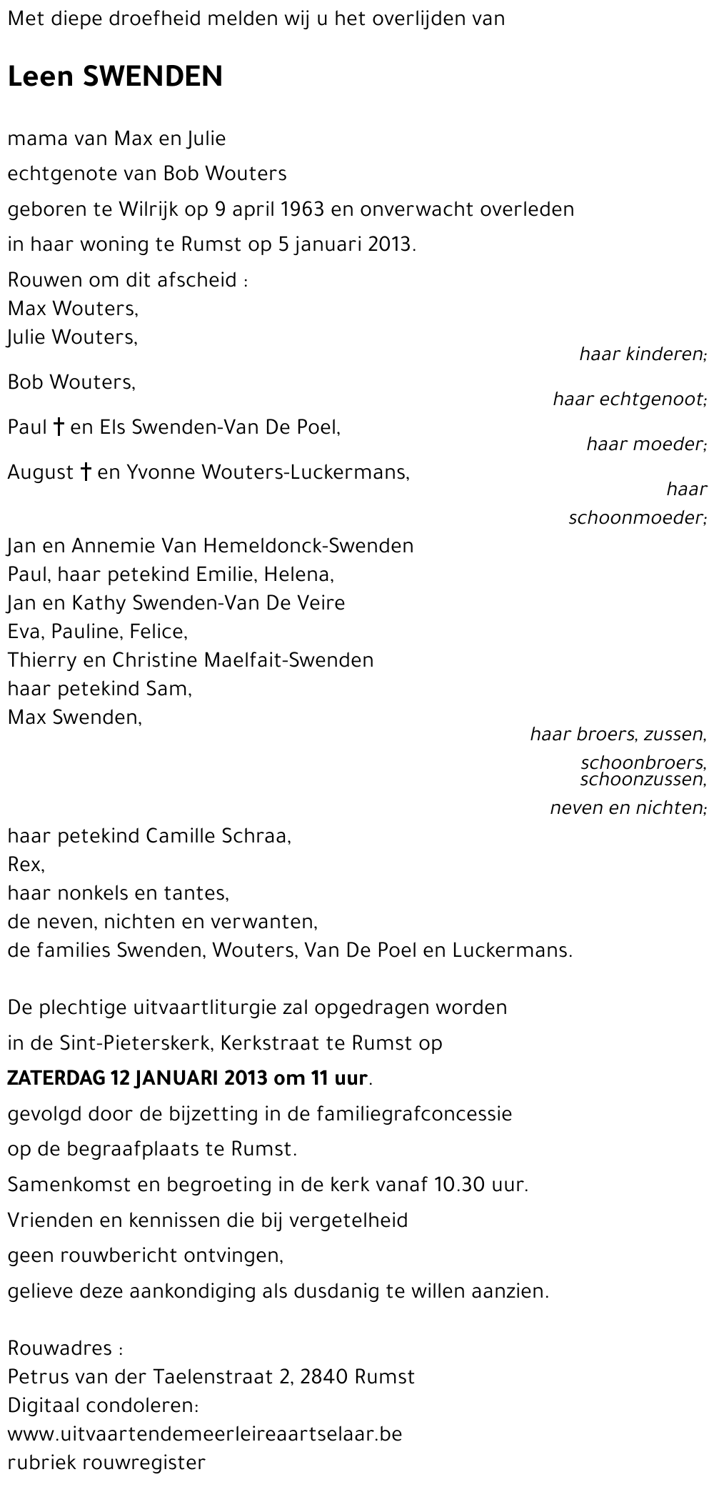 Leen SWENDEN
