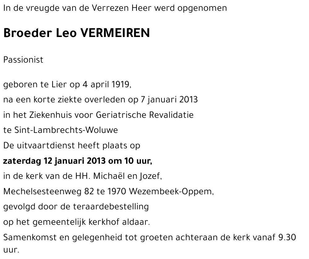 Leo VERMEIREN